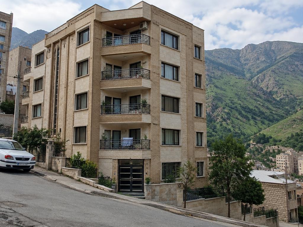 نمای آجری ساختمان مسکونی